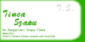 timea szapu business card